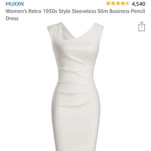 MUXXN WHITE PENCIL DRESS